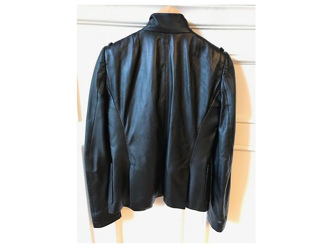 BALENCIAGA Jacken T.FR 40 Leder Schwarz - Ansicht 5