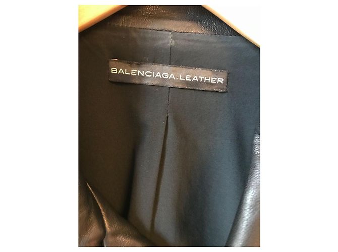 BALENCIAGA Jacken T.FR 40 Leder Schwarz - Ansicht 6