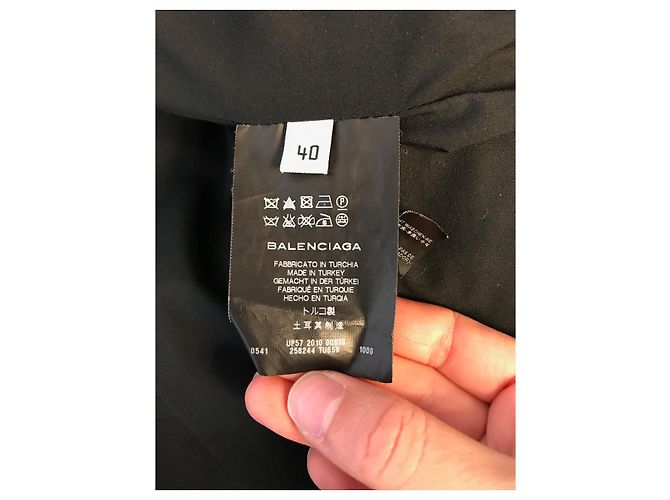 BALENCIAGA Jacken T.FR 40 Leder Schwarz - Ansicht 7