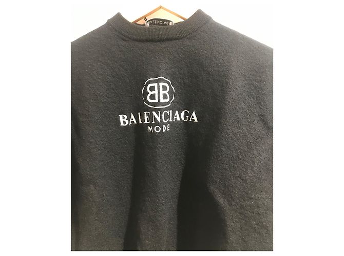 BALENCIAGA Strick T.International XS Wolle Schwarz - Ansicht 4