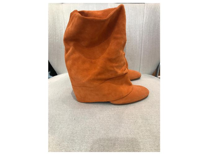 Stivali CASADEI T.EU 39 Camoscio Arancione - vista 5