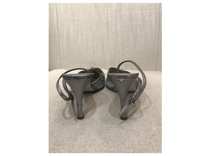 RENE CAOVILLA Absätze T.EU 39 Leder Silber - Ansicht 3