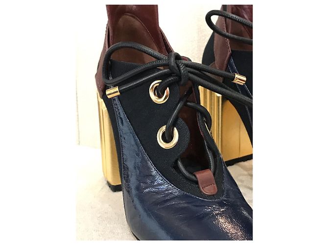 Botines DIOR T.EU 40.5 Cuero Azul - vista 4