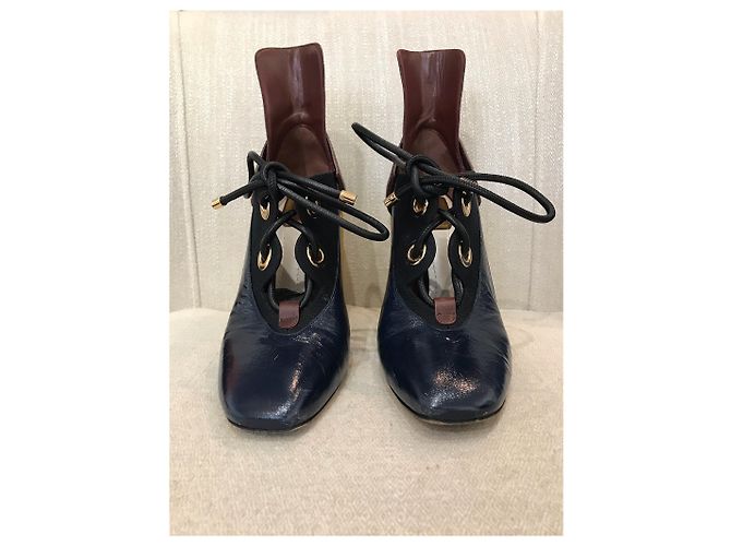 Botines DIOR T.EU 40.5 Cuero Azul - vista 5