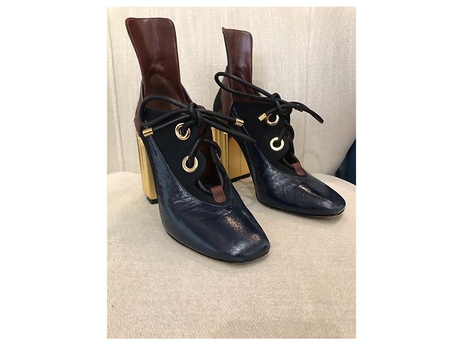 Botines DIOR T.EU 40.5 Cuero Azul - vista 6