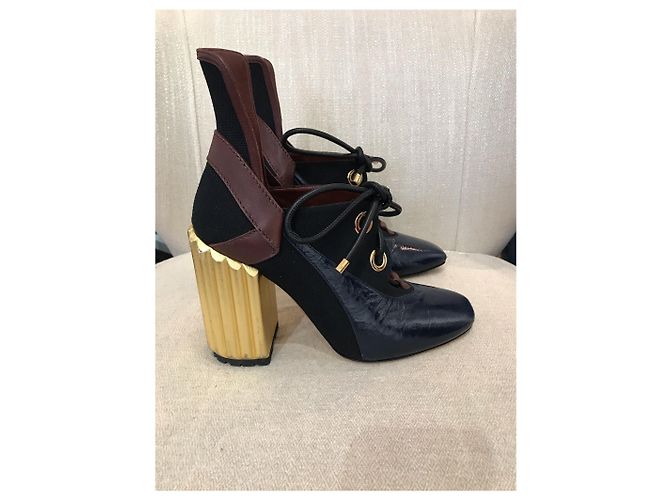 Botines DIOR T.EU 40.5 Cuero Azul - vista 7