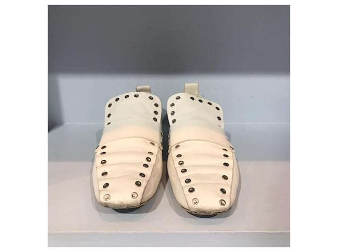 Céline Mule e zoccoli CELINE T.EU 40 Pelle Bianco - vista 2