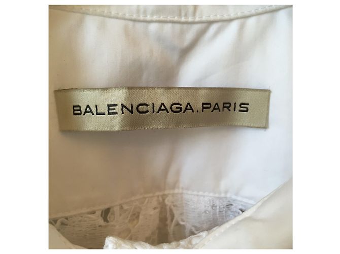 BALENCIAGA Tops T.International M Baumwolle Weiß - Ansicht 4