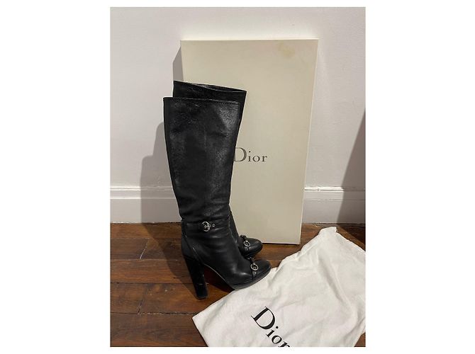 Botas DIOR T.EU 40 Cuero Negro - vista 10