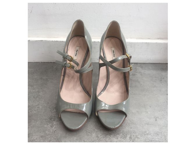 MIU MIU Absätze T.EU 36.5 Lackleder Grau - Ansicht 2