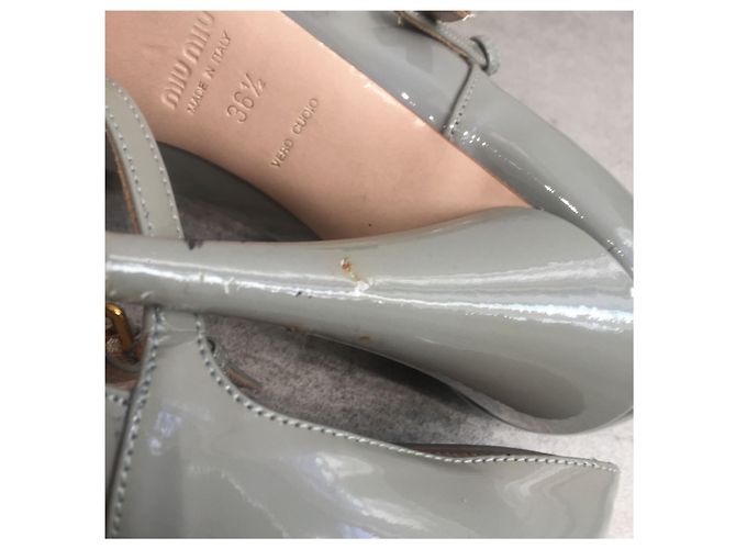 MIU MIU Absätze T.EU 36.5 Lackleder Grau - Ansicht 6