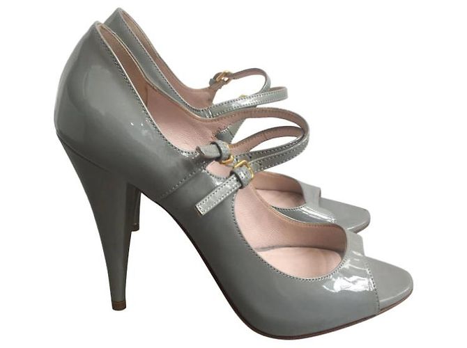 MIU MIU Absätze T.EU 36.5 Lackleder Grau - Ansicht 7