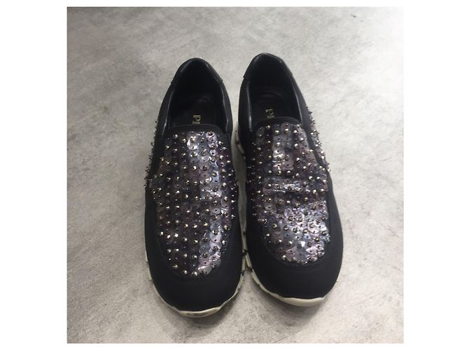 PRADA Trainers T.EU 36.5 Cloth Black - view 2