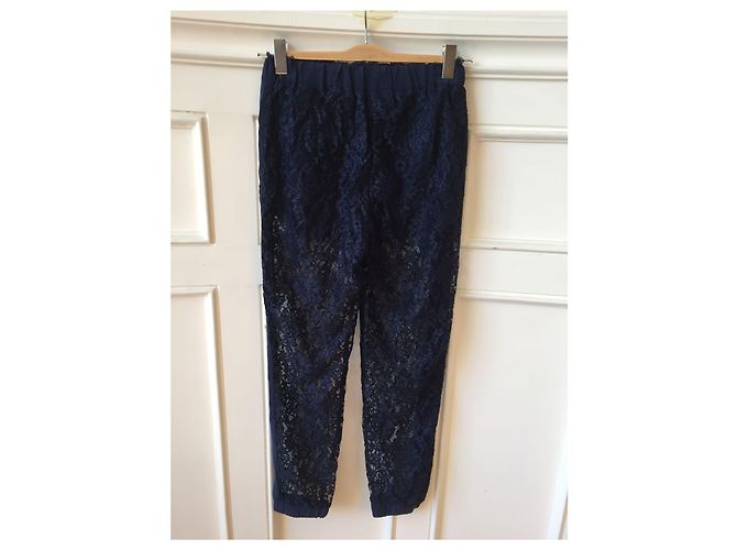 ERMANNO SCERVINO Pantalones T.FR 36 Viscosa Azul marino - vista 3