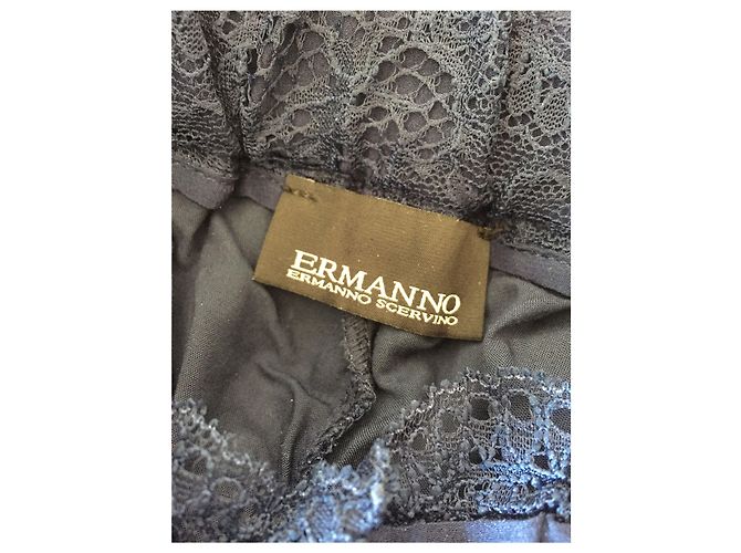 ERMANNO SCERVINO Pantalones T.FR 36 Viscosa Azul marino - vista 4