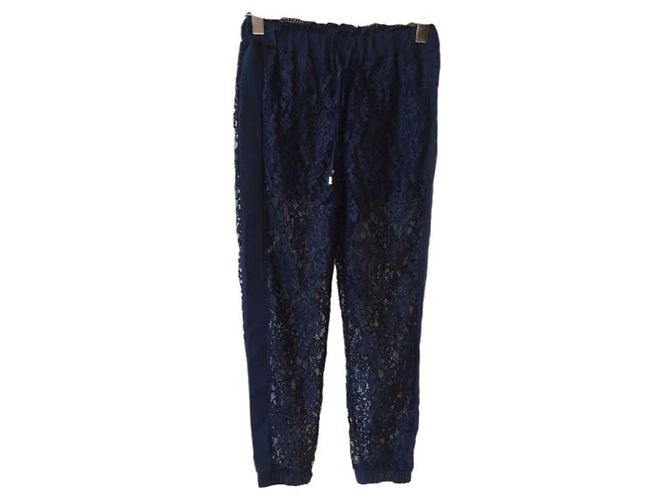 ERMANNO SCERVINO Pantalones T.FR 36 Viscosa Azul marino - vista 6