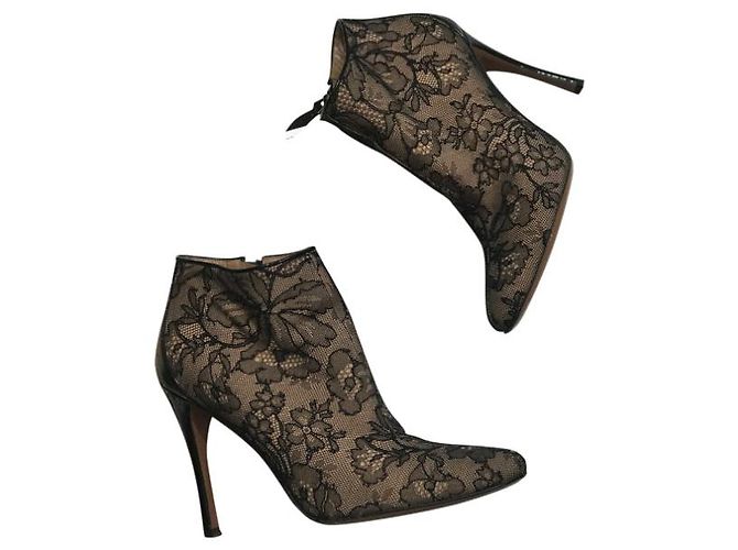 Alaïa Botines ALAIA T.EU 37.5 Cuero Negro - vista 7