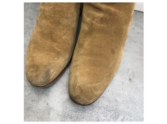 SAINT LAURENT Stivaletti T.EU 36.5 Camoscio Cammello - vista 3
