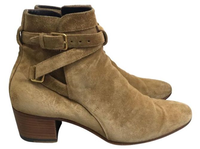 SAINT LAURENT Stivaletti T.EU 36.5 Camoscio Cammello - vista 9