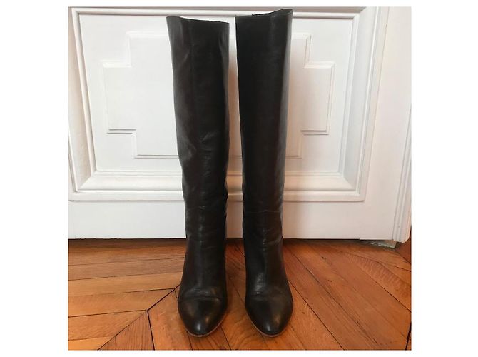 Botas SERGIO ROSSI T.EU 37.5 Cuero Negro - vista 2