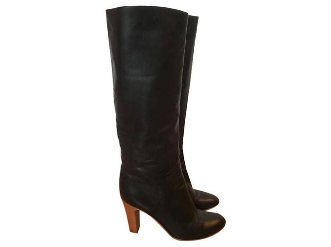 Botas SERGIO ROSSI T.EU 37.5 Cuero Negro - vista 5