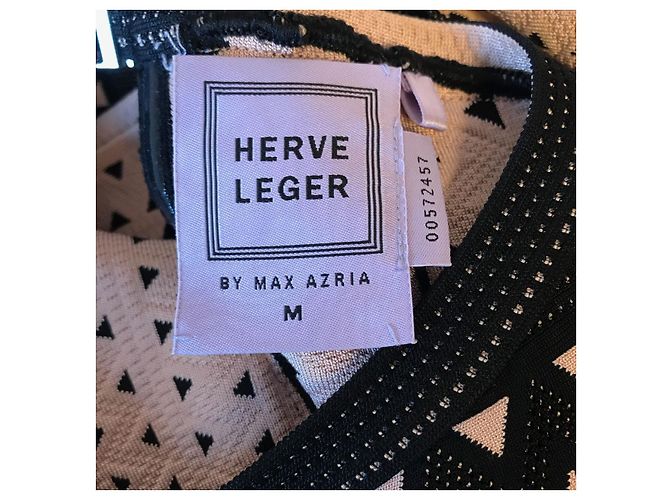 HERVE LEGER Kleid T.International M Viskose Schwarz - Ansicht 5