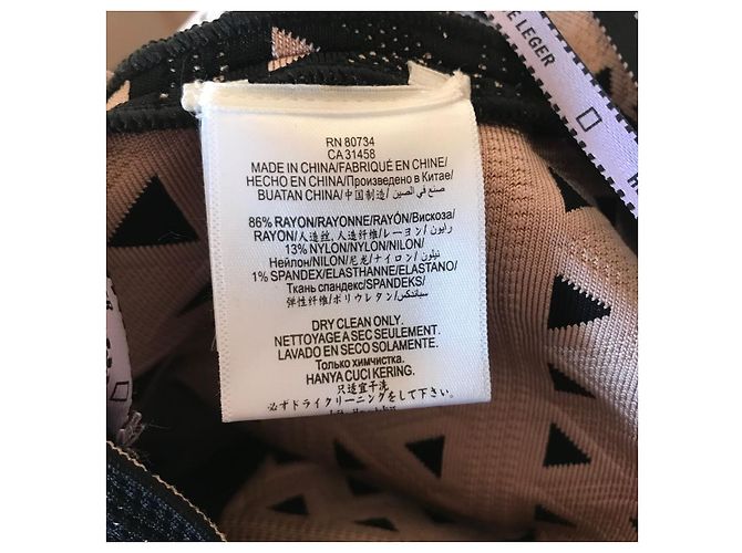 HERVE LEGER Kleid T.International M Viskose Schwarz - Ansicht 6