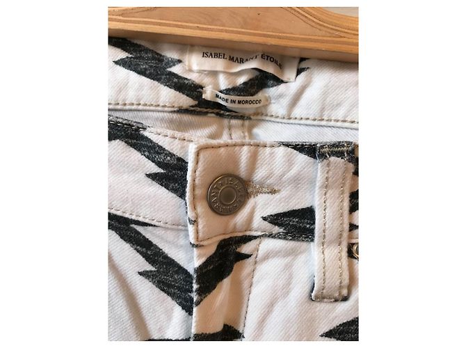 ISABEL MARANT ETOILE Jeans T.FR 36 Algodón Blanco - vista 2