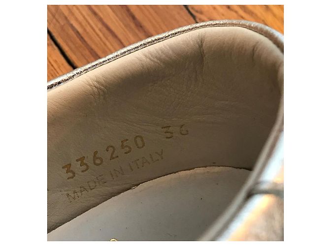 Sneakers SAINT LAURENT T.EU 36 Pelle Argento - vista 6