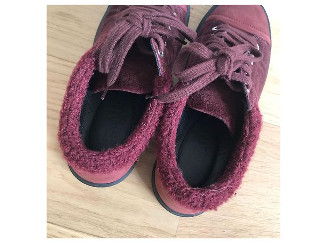 Zapatillas CHANEL T.EU 36 Ante Burdeos - vista 5
