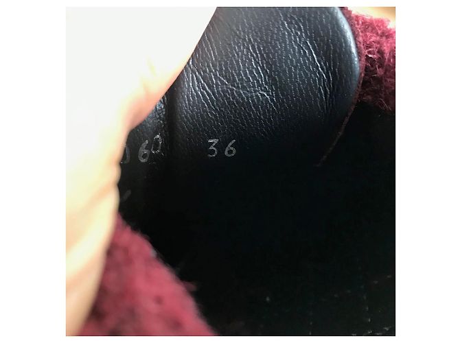 Zapatillas CHANEL T.EU 36 Ante Burdeos - vista 7