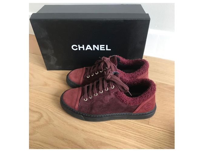 Zapatillas CHANEL T.EU 36 Ante Burdeos - vista 8