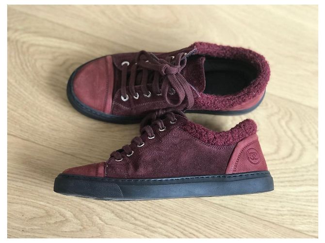 Zapatillas CHANEL T.EU 36 Ante Burdeos - vista 9