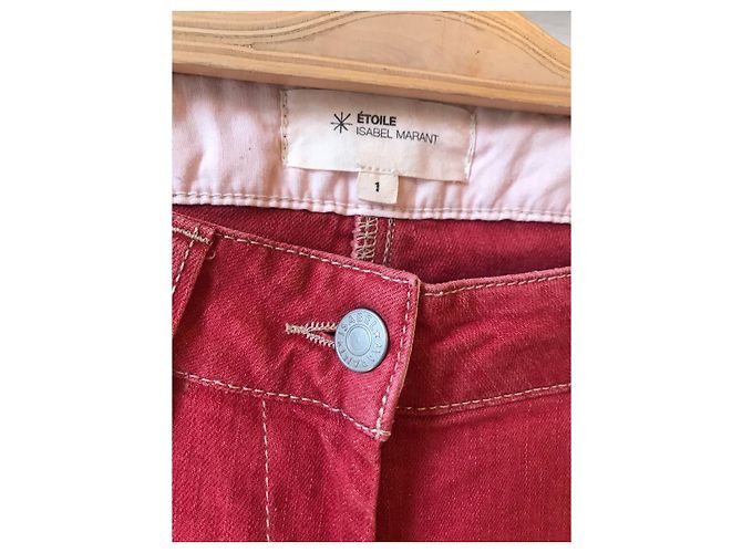ISABEL MARANT ETOILE Jeans T.FR 36 Algodón Roja - vista 3