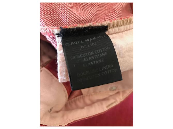 ISABEL MARANT ETOILE Jeans T.FR 36 Algodón Roja - vista 4
