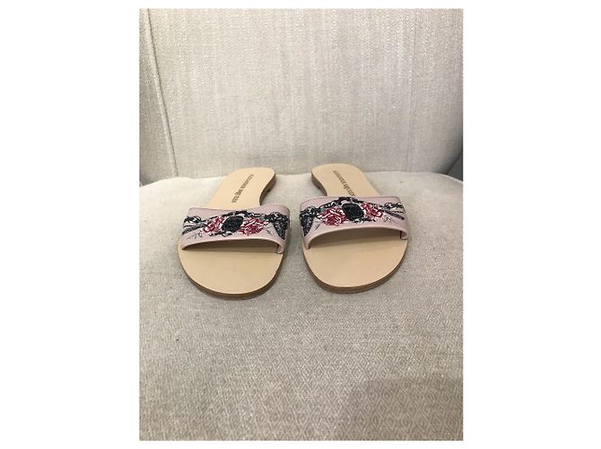 ALEXANDER MCQUEEN Mules e zoccoli T.EU 38.5 Pelle Rosa - vista 2