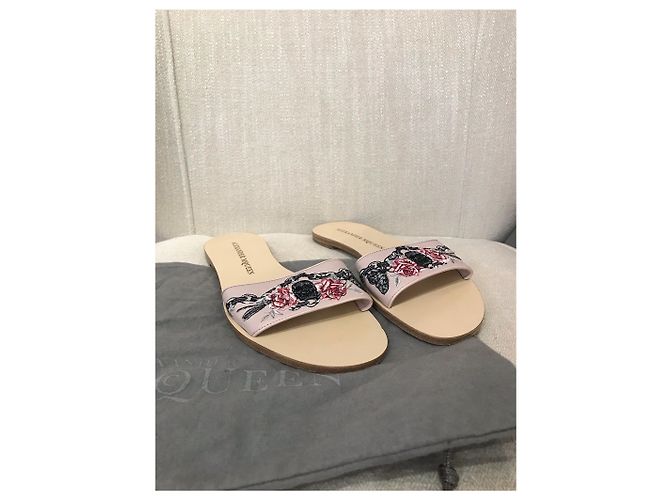 ALEXANDER MCQUEEN Mules e zoccoli T.EU 38.5 Pelle Rosa - vista 7