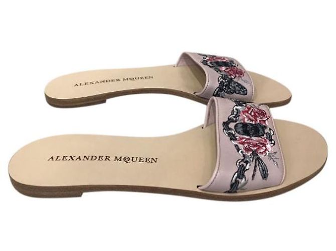 ALEXANDER MCQUEEN Mules e zoccoli T.EU 38.5 Pelle Rosa - vista 8
