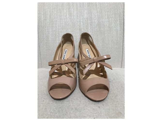 MANOLO BLAHNIK Absätze T.EU 36.5 Lackleder Beige - Ansicht 3