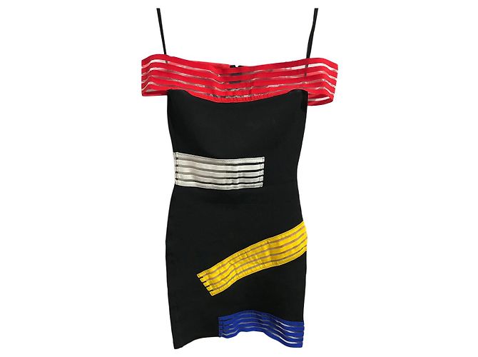 Vestidos CHRISTOPHER KANE T.International S Viscosa Negro - vista 11