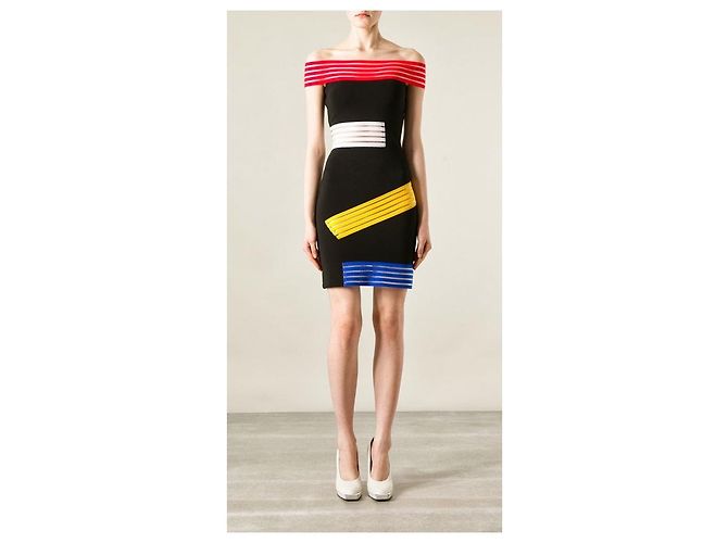 Vestidos CHRISTOPHER KANE T.International S Viscosa Negro - vista 2