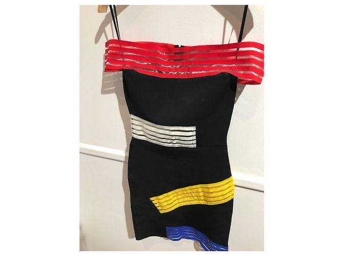 Vestidos CHRISTOPHER KANE T.International S Viscosa Negro - vista 4
