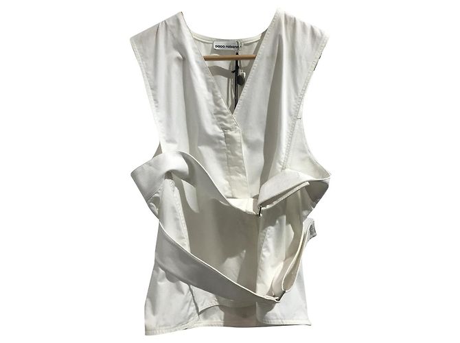 PACO RABANNE Tops T.International S Algodón Blanco - vista 7