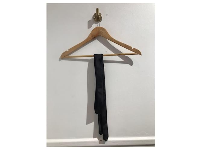 Cravatta Dior in seta nera con ape ricamata Nero - vista 3