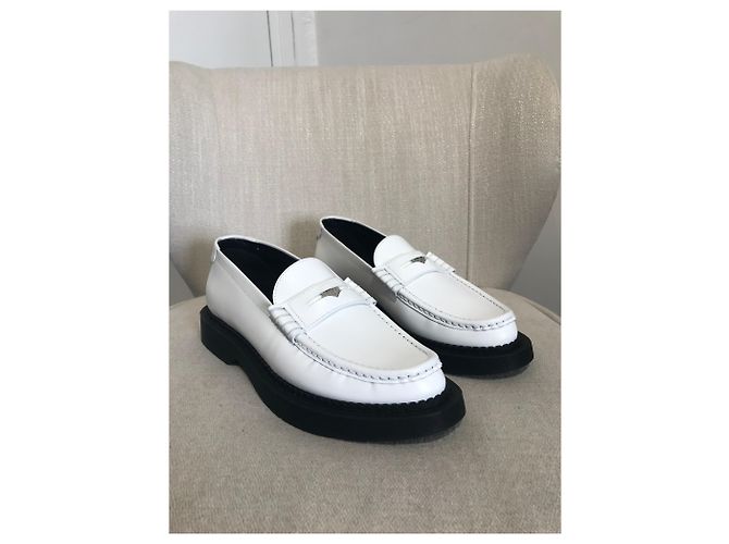 SAINT LAURENT Mules e zoccoli T.EU 41 Pelle Bianco - vista 5