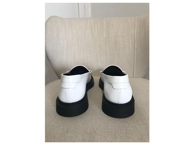 SAINT LAURENT Mules e zoccoli T.EU 41 Pelle Bianco - vista 6
