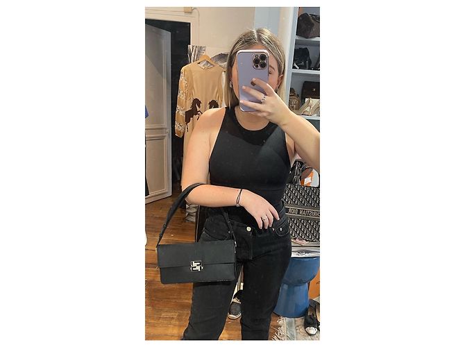 Baguette Borse FENDI T. Tessuto Nero - vista 12