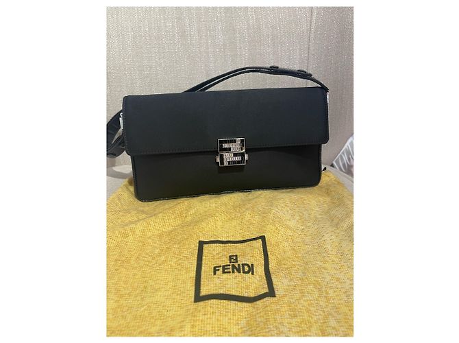 Baguette Borse FENDI T. Tessuto Nero - vista 13