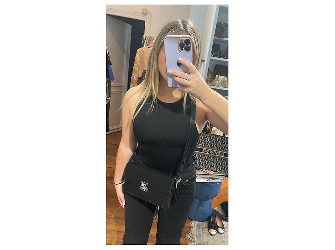 Baguette Borse FENDI T. Tessuto Nero - vista 14