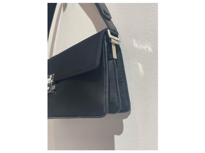 Baguette Borse FENDI T. Tessuto Nero - vista 3